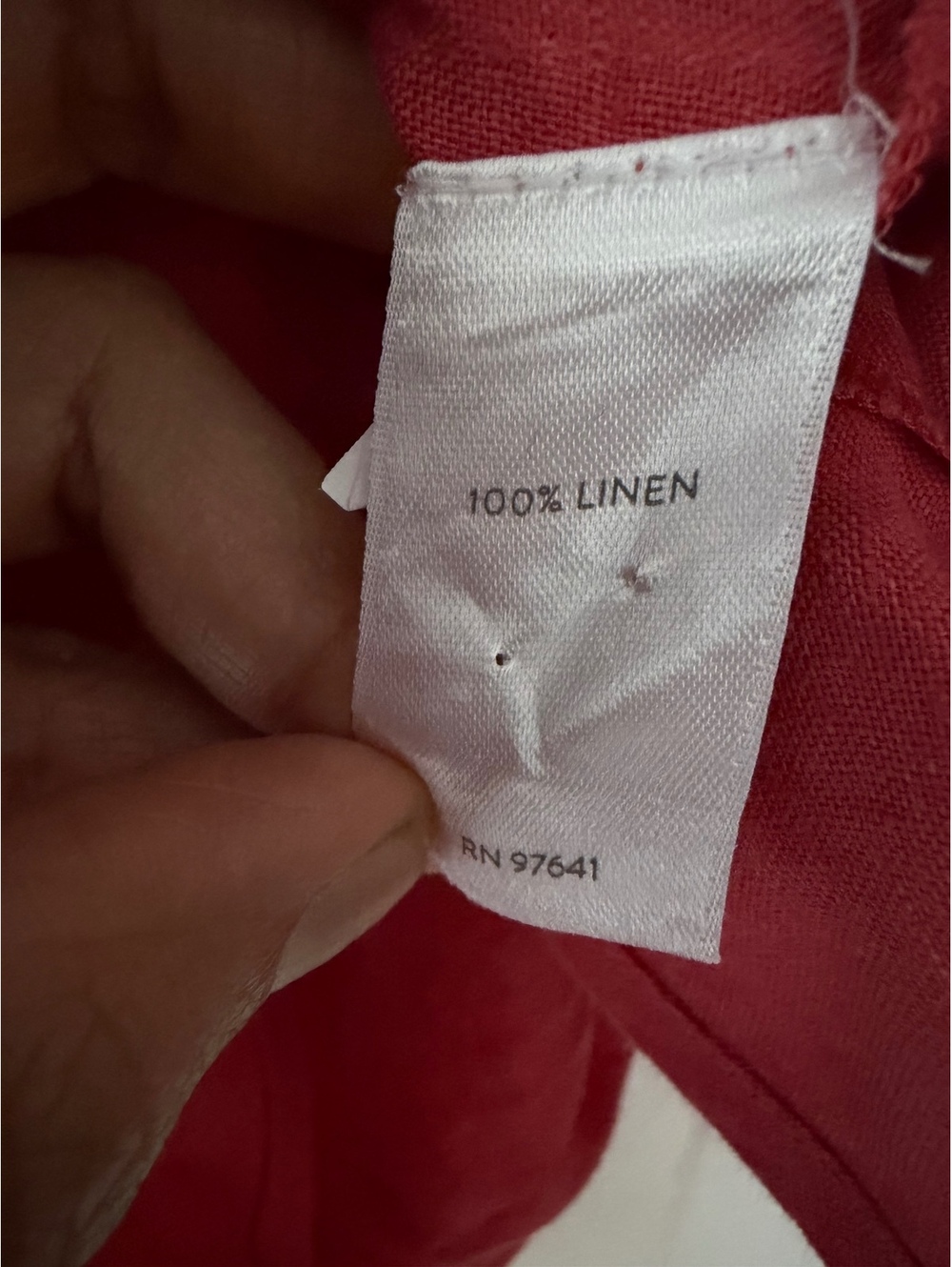 J.Jill Love Linen Red Long Sleeve Linen Tunic Shirt XL Light Brick color - Picture 5 of 7